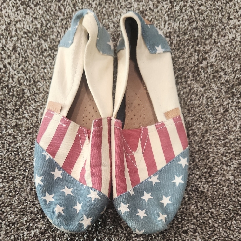 Patriotic Star and Stripe Slip-On Shoes